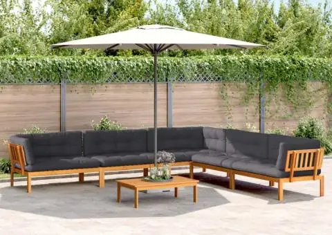 Set canapea grădină din paleți perne 6 piese, lemn masiv acacia - 1/5