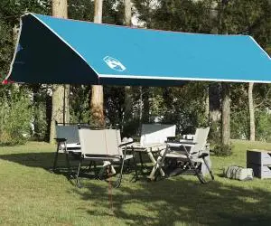 vidaXL Prelată de camping, albastru, 500x294 cm, impermeabilă