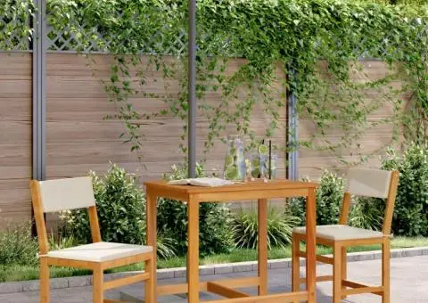 Set mobilier de balcon cu perne, 3 piese, lemn masiv acacia - 1/5