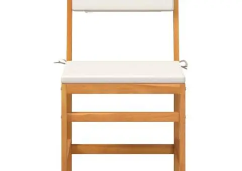 Set mobilier de balcon cu perne, 3 piese, lemn masiv acacia - 4/5