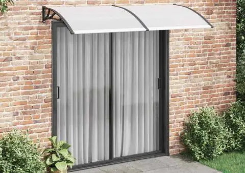 Copertină de ușă, negru, 200 x 100 cm, PC - 1/5