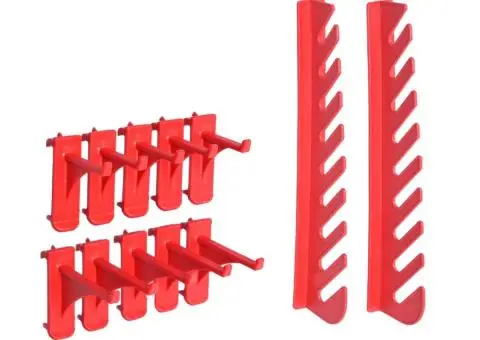 Set cutii depozitare 103 piese cu panouri de perete, roșu&negru - 5/5