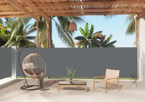 Copertină laterală retractabilă, antracit, 160x1000 cm - 1/5