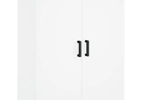 Dulap înalt, alb, 69,5x34x180 cm, lemn compozit - 5/5