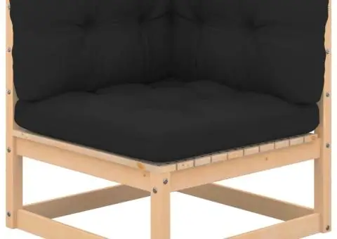 Set mobilier de grădină cu perne, 6 piese, lemn masiv de pin - 2/5