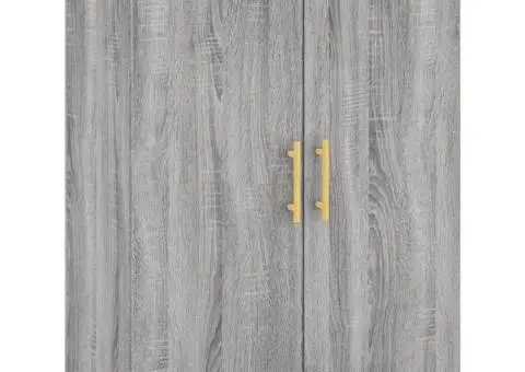 Dulap înalt, gri sonoma, 69,5x34x180 cm, lemn compozit - 5/5