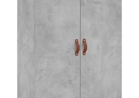 Dulap cu montaj pe perete, 2 buc, gri beton, 69,5x34x90 cm - 5/5