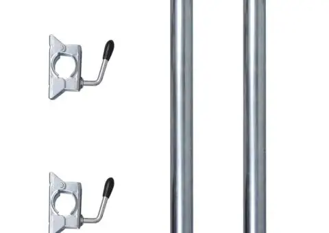 Roată manevră remorcă 60 mm 2 tub susținere/2 cleme despicate - 4/5