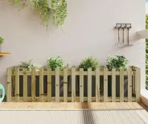 vidaXL Pat înălțat grădină design gard 200x50x50 cm lemn impregnat pin