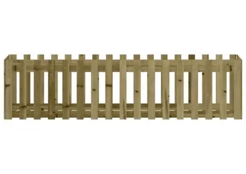 Pat înălțat grădină design gard 200x50x50 cm lemn impregnat pin - 5/5