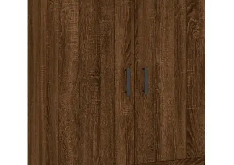 Dulapuri montate pe perete 2 buc. stejar maro, lemn prelucrat - 5/5