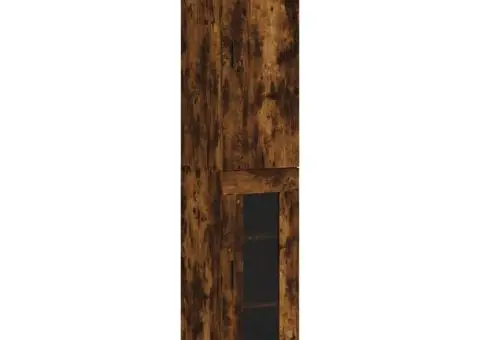 Dulap înalt, stejar fumuriu, 34,5x34x180 cm, lemn prelucrat - 2/5