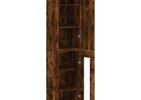 Dulap înalt, stejar fumuriu, 34,5x34x180 cm, lemn prelucrat - 4/5