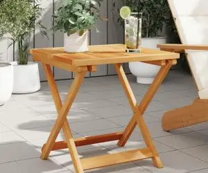 vidaXL Masă de grădină pliabilă, 50x50x50 cm, lemn masiv acacia