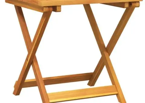Masă de grădină pliabilă, 50x50x50 cm, lemn masiv acacia - 2/5