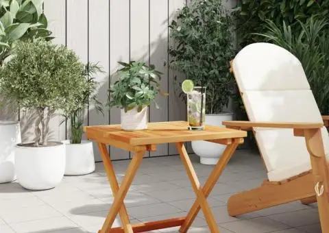 Masă de grădină pliabilă, 50x50x50 cm, lemn masiv acacia - 3/5