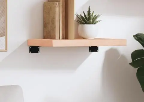 Poliță de perete, 40x20x4 cm, lemn masiv de stejar netratat - 3/5