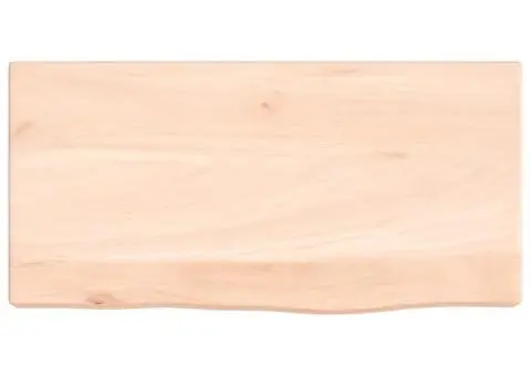 Poliță de perete, 40x20x4 cm, lemn masiv de stejar netratat - 4/5