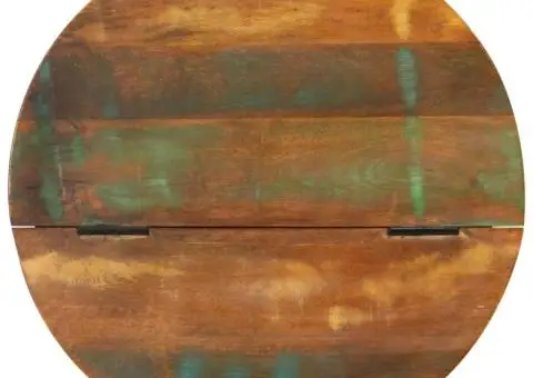 Măsuță de cafea, alb, 50x27 cm, lemn masiv reciclat - 5/5