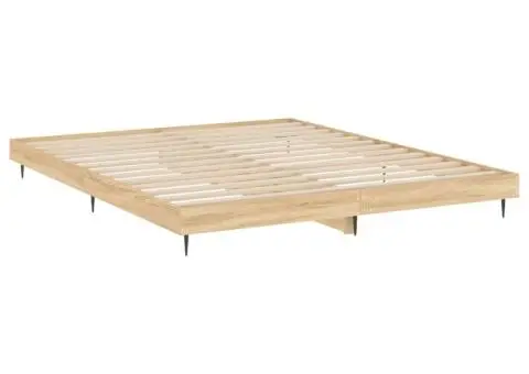 Cadru pat fără saltea stejar sonoma 140x200 cm lemn prelucrat - 5/5