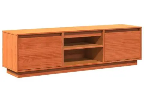 Dulap TV, maro ceruit, 140x35x40 cm, lemn masiv de pin - 2/5