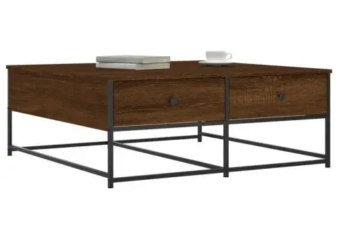 Măsuță de cafea, stejar maro, 100x99x40 cm, lemn prelucrat - 3/5