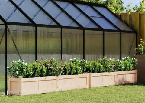 Jardiniere de grădină, 2 buc., lemn masiv de pin - 1/5