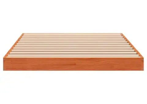 Cadru de pat, maro ceruit, 100x200 cm, lemn masiv de pin - 5/5