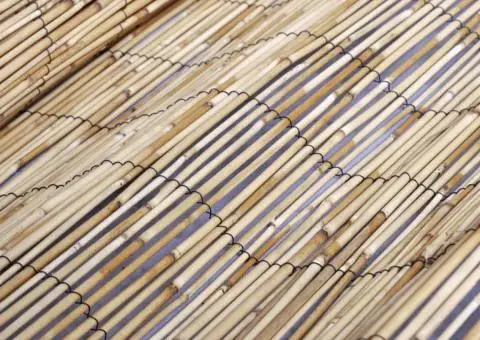 Gard de grădină, 600x100 cm, stuf - 4/5