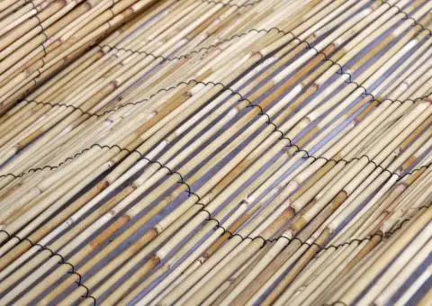 Gard de grădină, 500x90 cm, stuf - 4/5