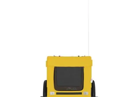 Remorcă bicicletă animale companie galben/negru oxford/fier - 5/5