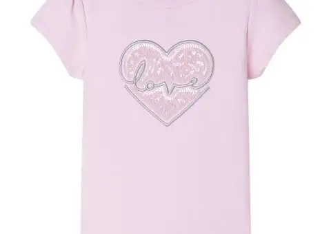 Tricou pentru copii, roz deschis, 116 - 1/5