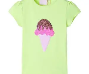 Tricou pentru copii, galben neon, 92