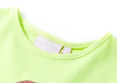 Tricou pentru copii, galben neon, 92 - 3/5