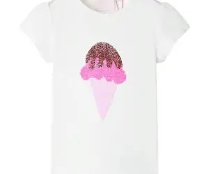 Tricou pentru copii, crem ecru, 92