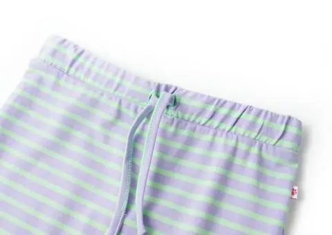 Fustă dreaptă pentru copii cu dungi, verde mentă aprins, 104 - 3/5