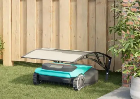 Garaj pentru mașina de tuns iarba, negru, 80x101x46 cm - 1/5