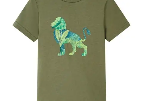 Tricou pentru copii, kaki, 104 - 1/5