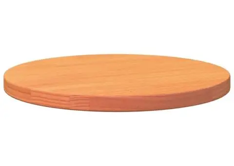 Blat de masă rotund, maro ceruit, Ø40x2,5 cm, lemn masiv de pin - 4/5
