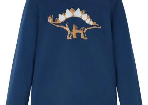 Tricou pentru copii cu mâneci lungi bleumarin 104 - 1/5