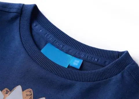 Tricou pentru copii cu mâneci lungi bleumarin 104 - 3/5