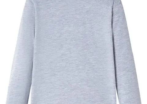 Tricou pentru copii cu mâneci lungi, gri melanj, 92 - 2/5