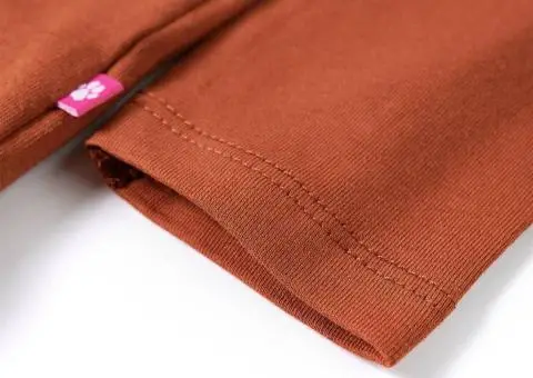 Tricou pentru copii cu mâneci lungi, coniac, 92 - 5/5