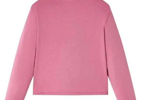 Tricou pentru copii cu mâneci lungi, zmeuriu, 140 - 2/5