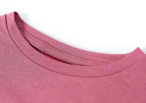 Tricou pentru copii cu mâneci lungi, zmeuriu, 140 - 3/5