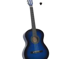 vidaXL Chitară clasică începători, albastru, 4/4 39", lemn de tei