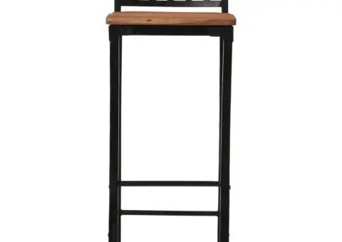 Scaune de bar, 2 buc., lemn masiv de acacia - 5/5