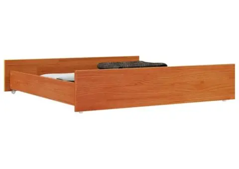 Sertare pentru pat de zi, 2 buc., maro ceruit, lemn masiv pin - 3/5