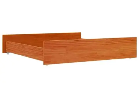 Sertare pentru pat de zi, 2 buc., maro ceruit, lemn masiv pin - 4/5