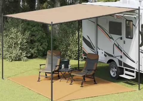 Covor pentru cort, nisipiu, 300x400 cm, HDPE - 1/5